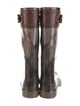 Burberry Rubber Plaid Print Rain Boots