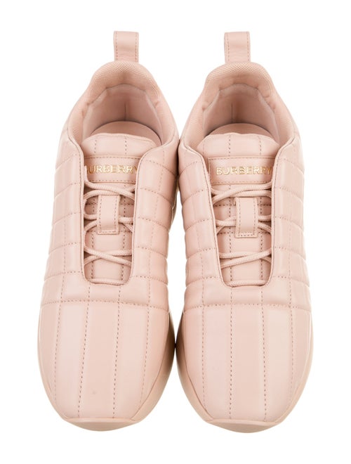 Burberry Quilted Pattern Leather Sneakers