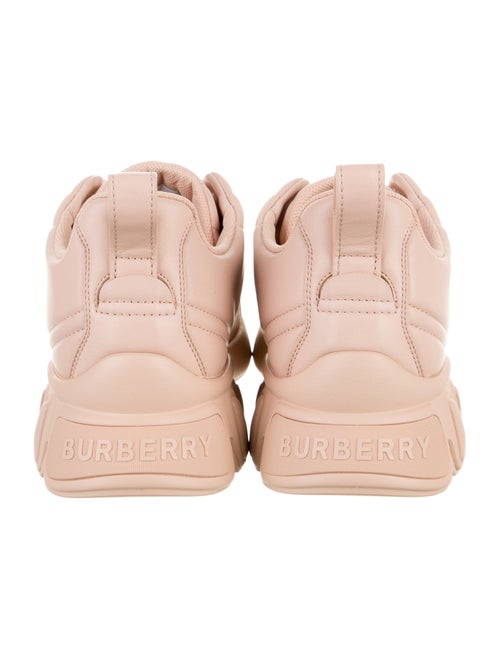 Burberry Quilted Pattern Leather Sneakers