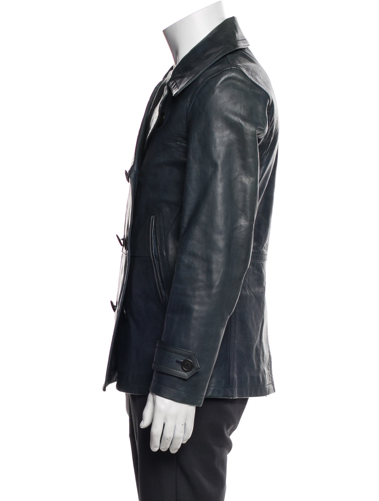 Burberry Calf Leather Peacoat