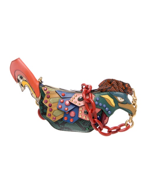 Burberry Embossed Leather Beasts Falcon