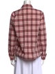 Burberry Plaid Print Long Sleeve Button-Up Top