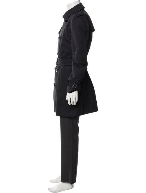 Burberry Smoked Check Pattern Trench Coat