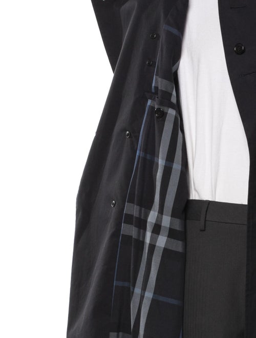 Burberry Smoked Check Pattern Trench Coat