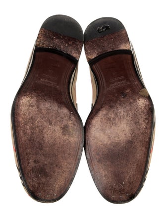 Burberry Nova Check Pattern Canvas Dress Loafers