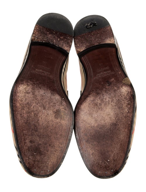 Burberry Nova Check Pattern Canvas Dress Loafers