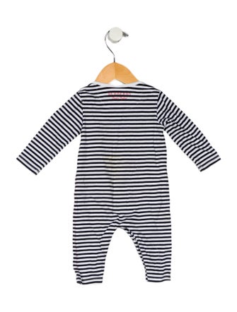 Burberry Cotton Striped Print Onesie