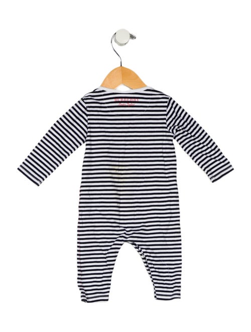 Burberry Cotton Striped Print Onesie