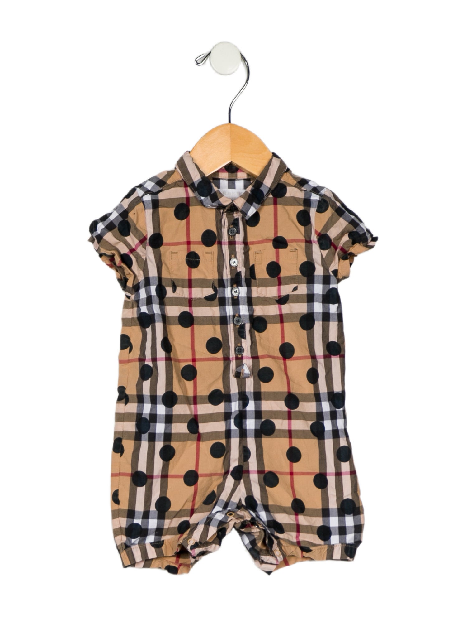 Burberry Cotton Pattern Print Onesie