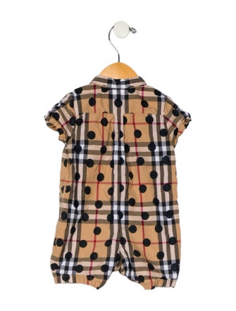 Burberry Cotton Pattern Print Onesie
