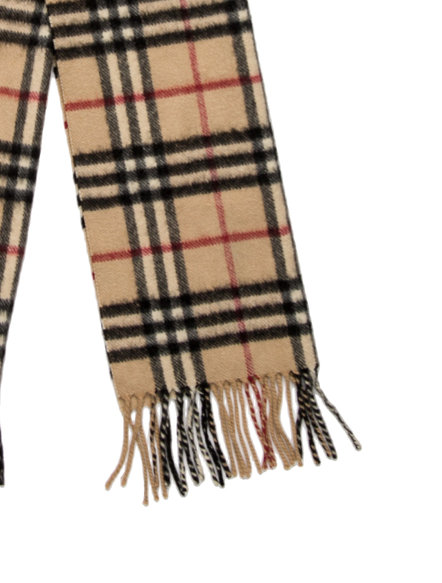 Burberry Cashmere Plaid Print Scarf