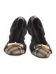 Burberry Nova Check Pattern Leather Ballet Flats
