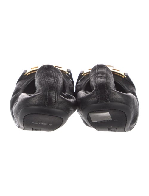 Burberry Nova Check Pattern Leather Ballet Flats