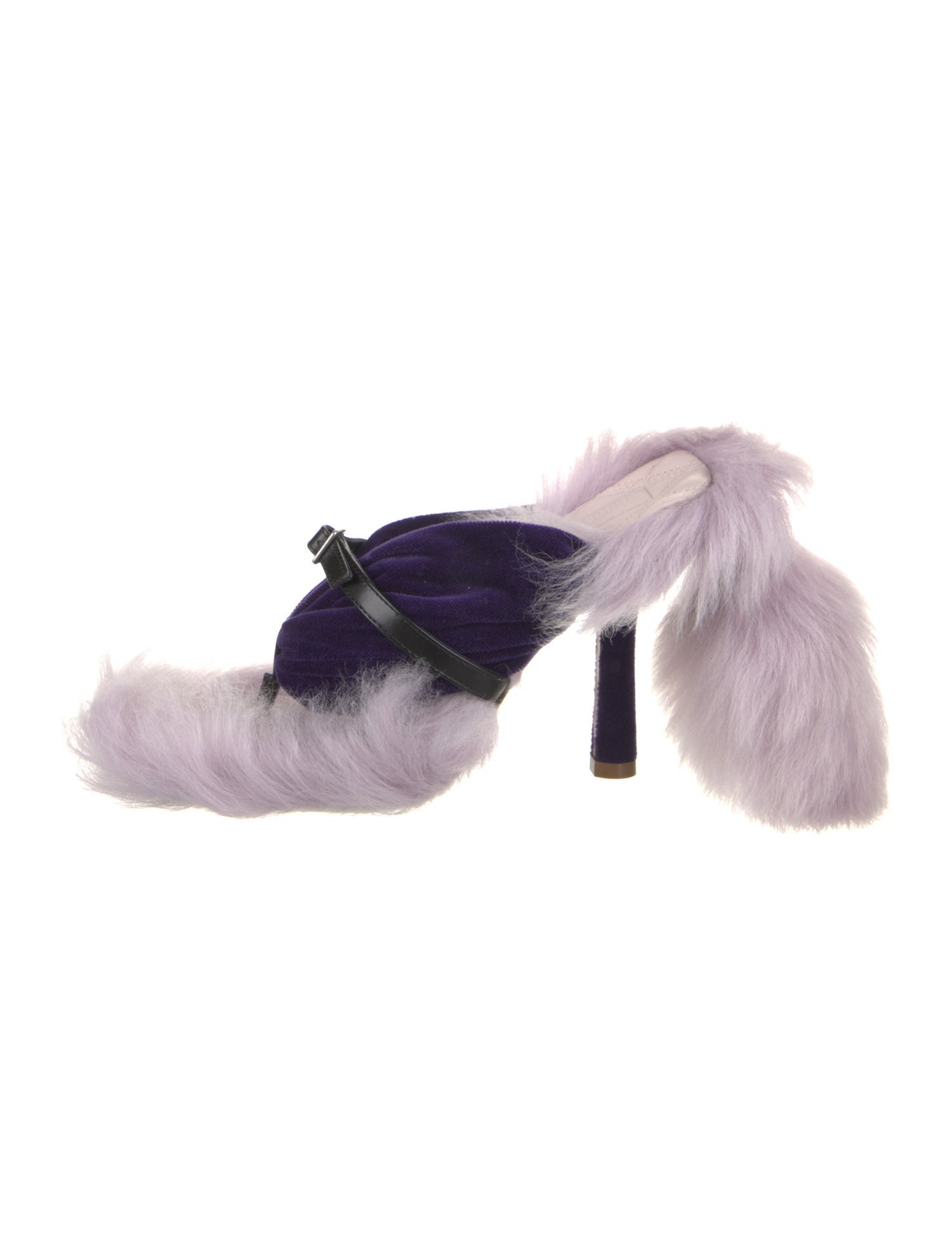 Burberry Leather Colorblock Pattern Slingback Sandals