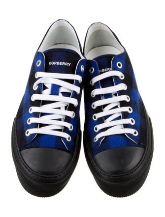 Burberry Ponyhair Plaid Print Sneakers