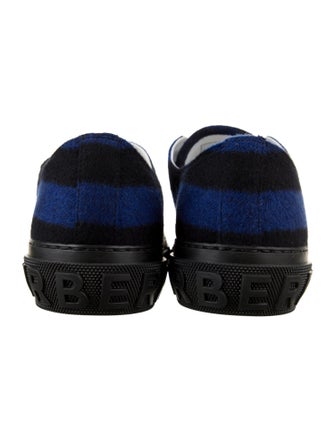 Burberry Ponyhair Plaid Print Sneakers