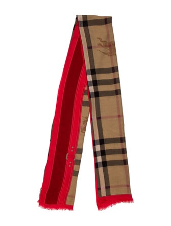 Burberry Horseferry Check Pattern Plaid Print Scarf