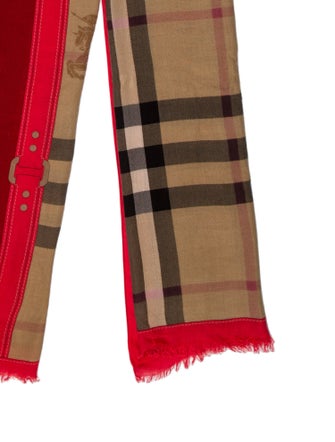 Burberry Horseferry Check Pattern Plaid Print Scarf