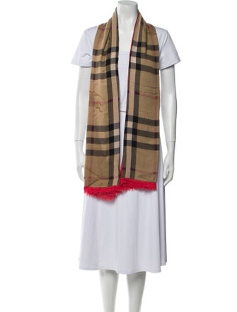 Burberry Horseferry Check Pattern Plaid Print Scarf