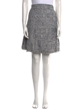 Burberry Plaid Print Knee-Length Skirt