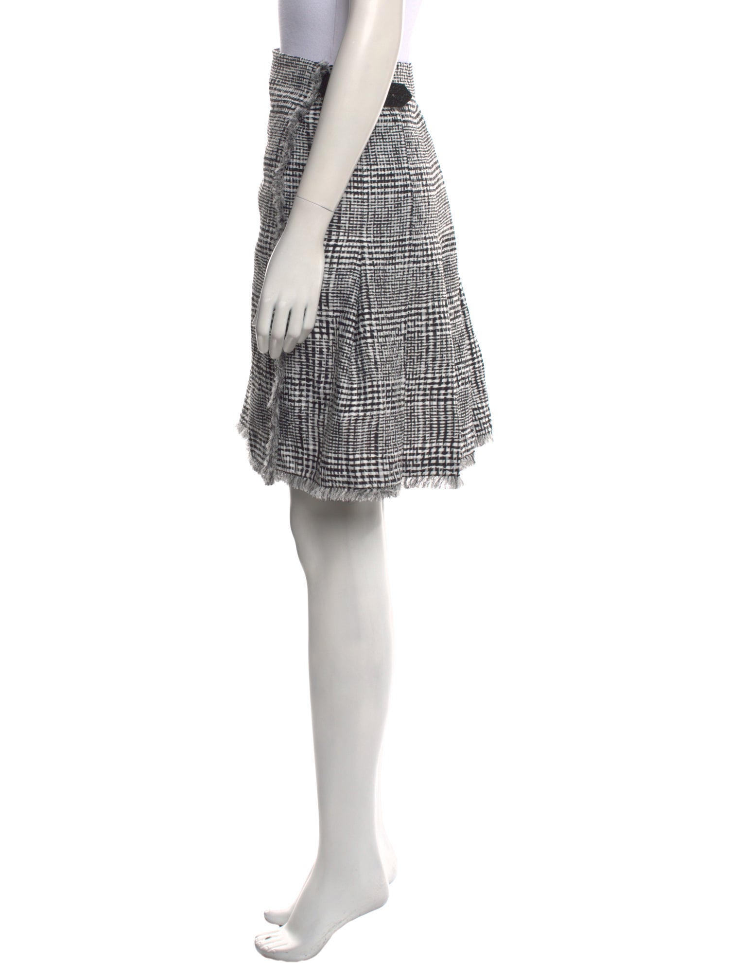 Burberry Plaid Print Knee-Length Skirt