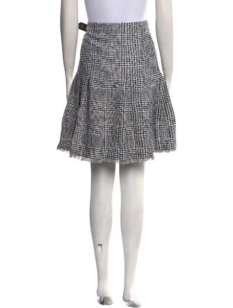 Burberry Plaid Print Knee-Length Skirt