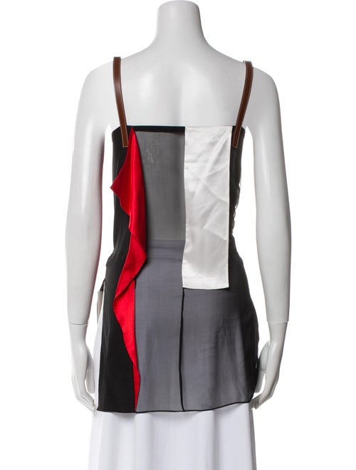 Burberry Silk Colorblock Pattern Top