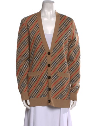 Burberry Printed V-Neck Sweater