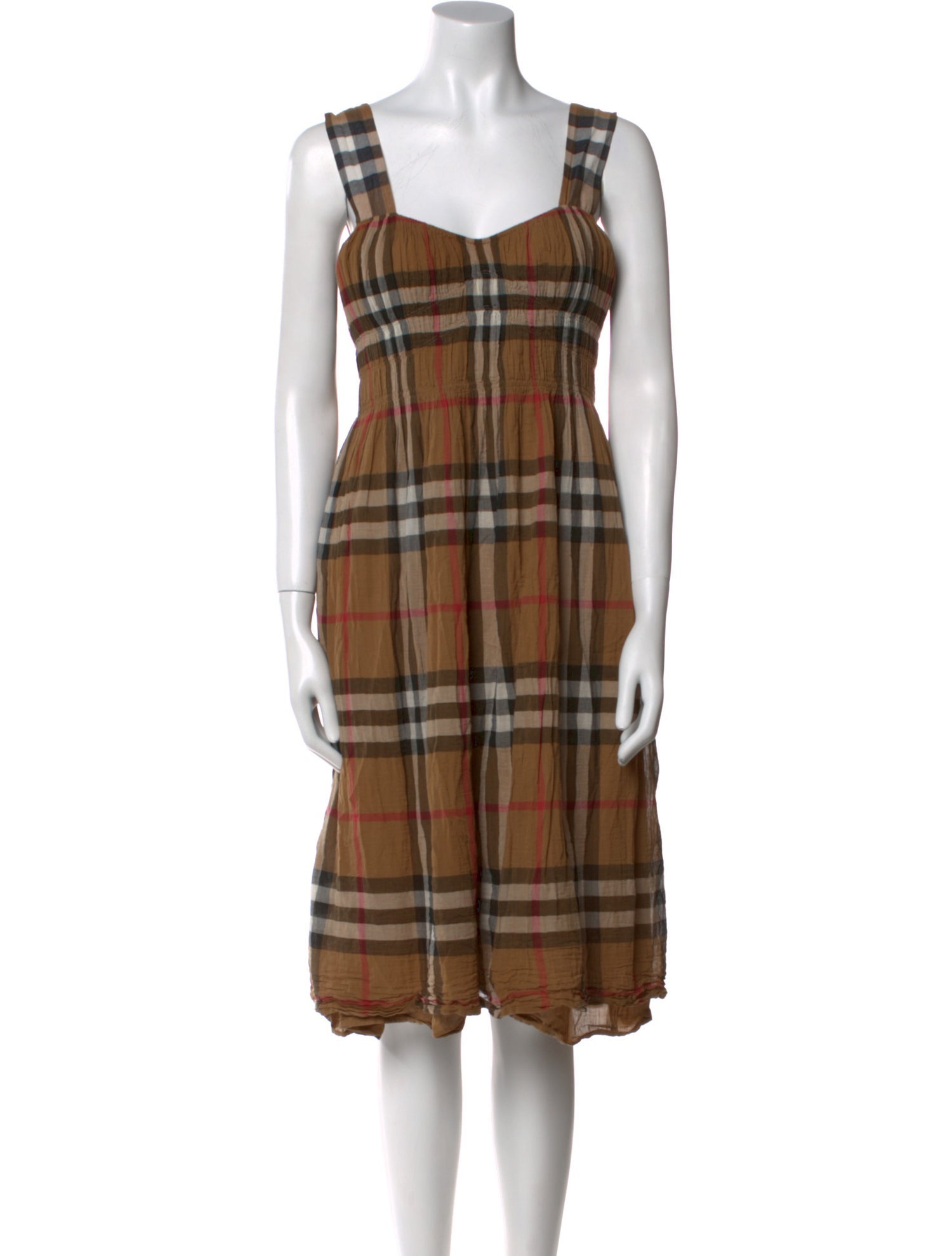 Burberry Plaid Print Mini Dress