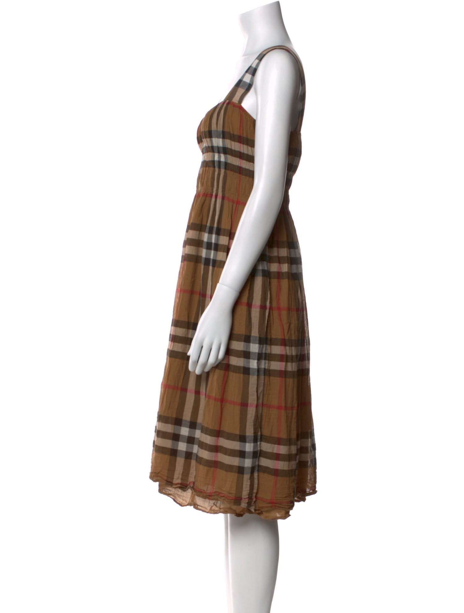 Burberry Plaid Print Mini Dress
