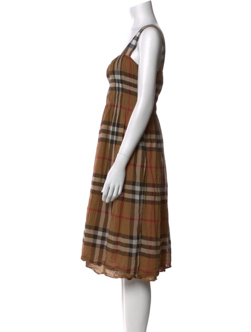 Burberry Plaid Print Mini Dress