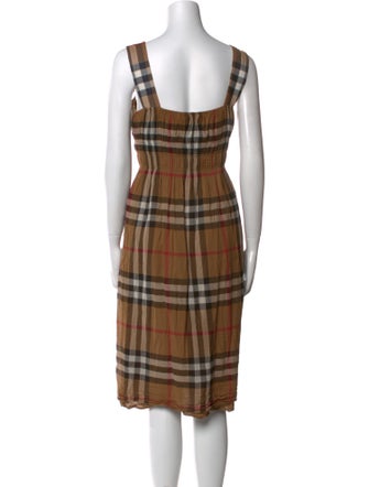 Burberry Plaid Print Mini Dress