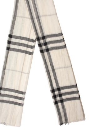 Burberry Wool Nova Check Pattern Scarf
