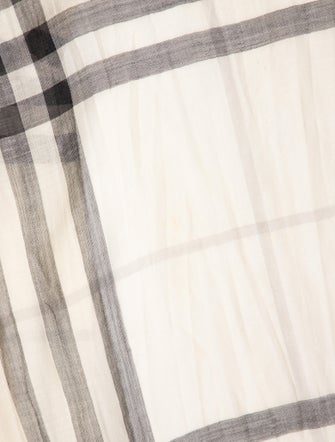 Burberry Wool Nova Check Pattern Scarf