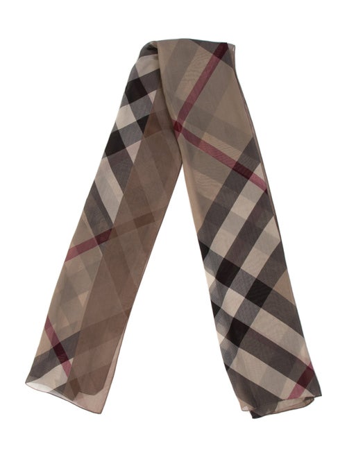 Burberry Silk House Check Pattern Scarf