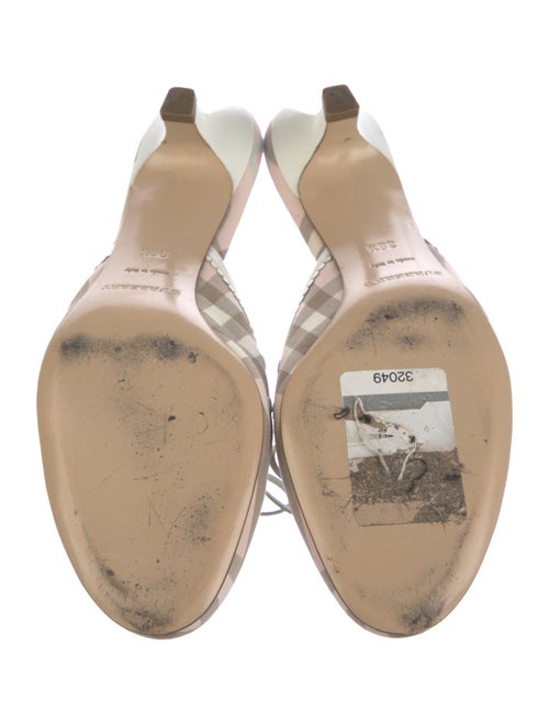 Burberry Plaid Print Mules