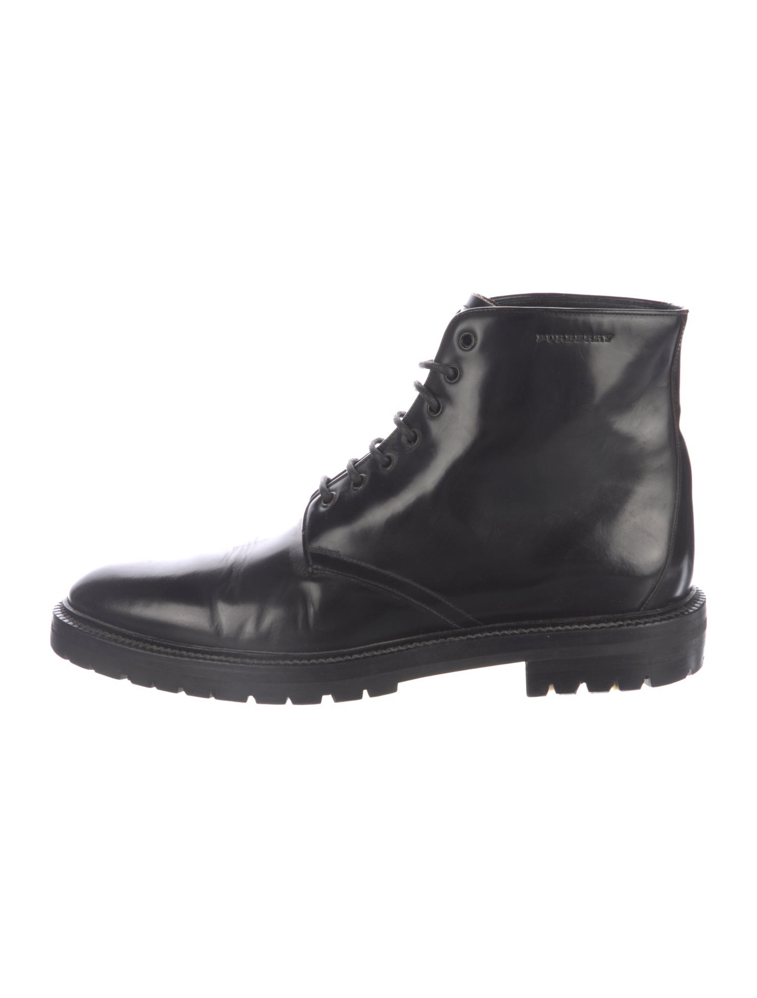 Burberry Leather Combat Boots