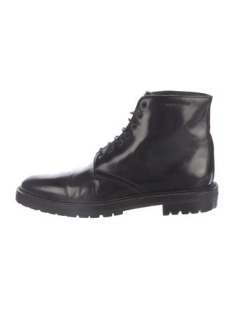 Burberry Leather Combat Boots