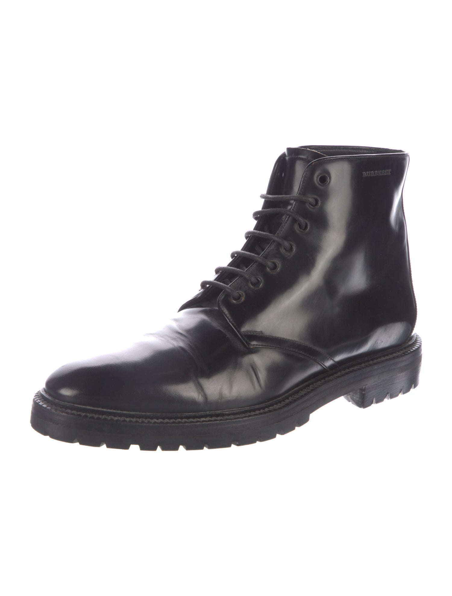 Burberry Leather Combat Boots