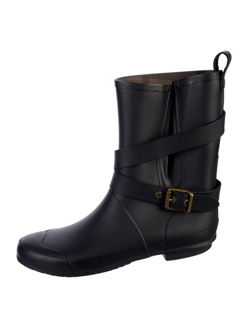 Burberry House Check Pattern Rubber Rain Boots
