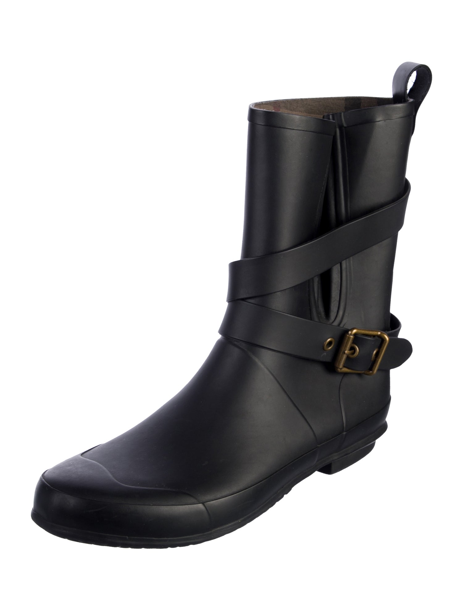 Burberry House Check Pattern Rubber Rain Boots
