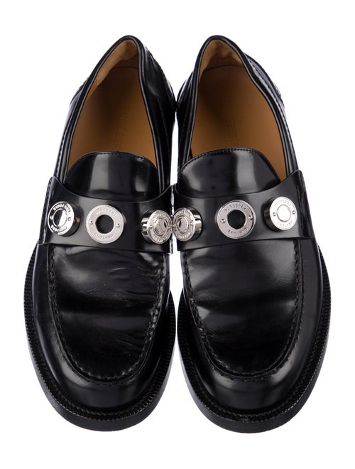 Burberry Leather Studded Accents Loafers