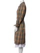Burberry Plaid Print Trench Coat