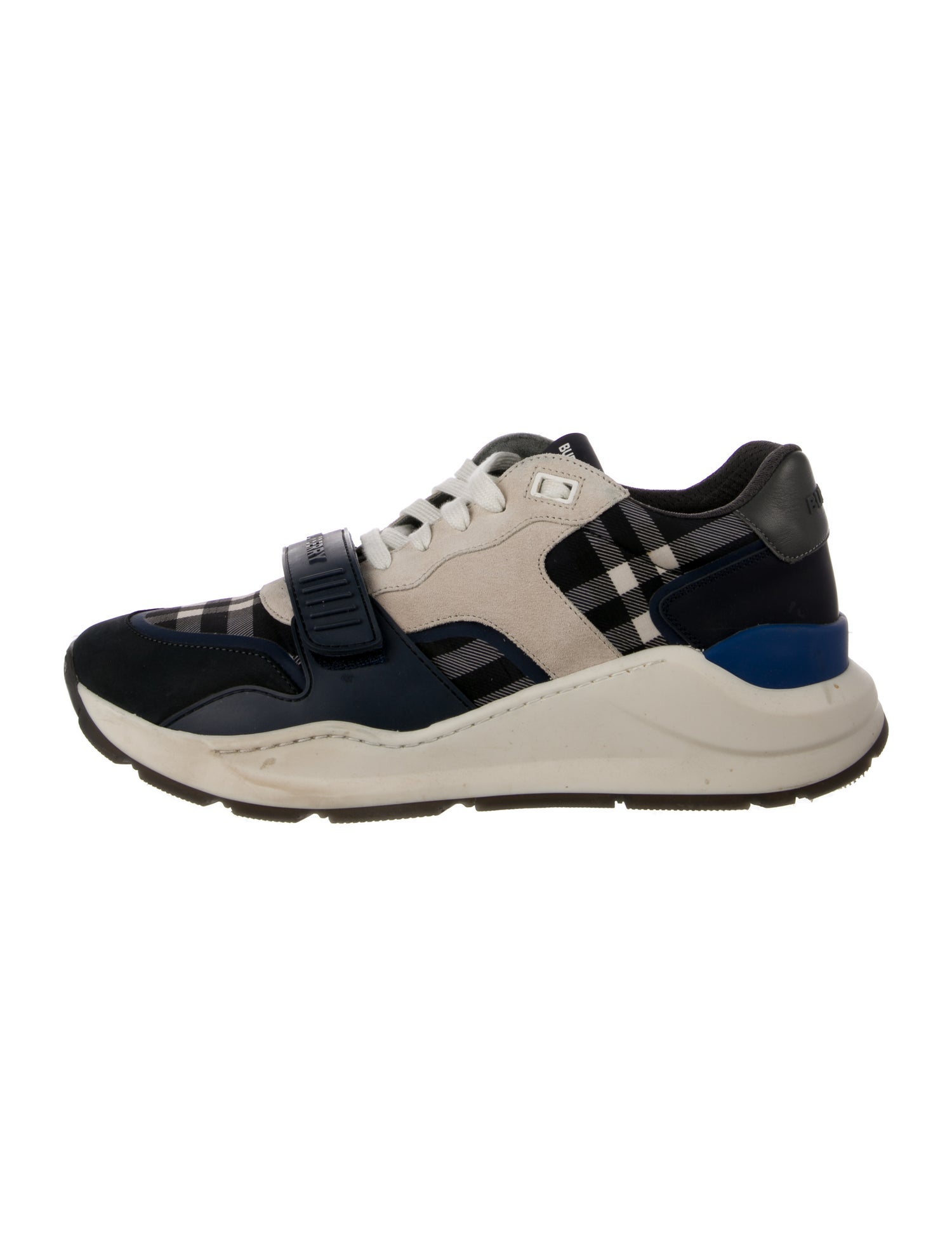 Burberry Nova Check Pattern Canvas Sneakers