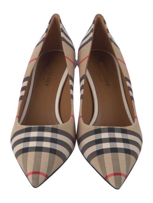 Burberry Nova Check Pattern Canvas Pumps