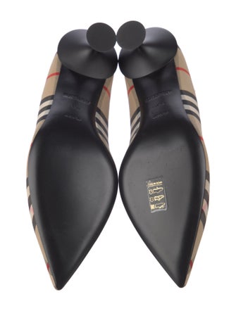 Burberry Nova Check Pattern Canvas Pumps