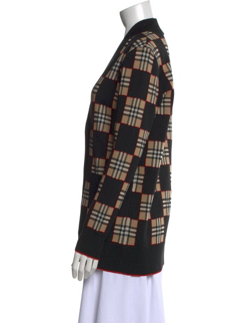 Burberry Merino Wool Plaid Print Sweater