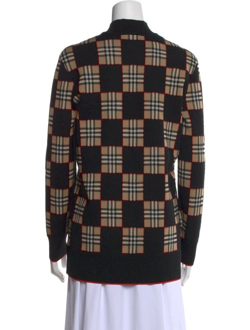 Burberry Merino Wool Plaid Print Sweater