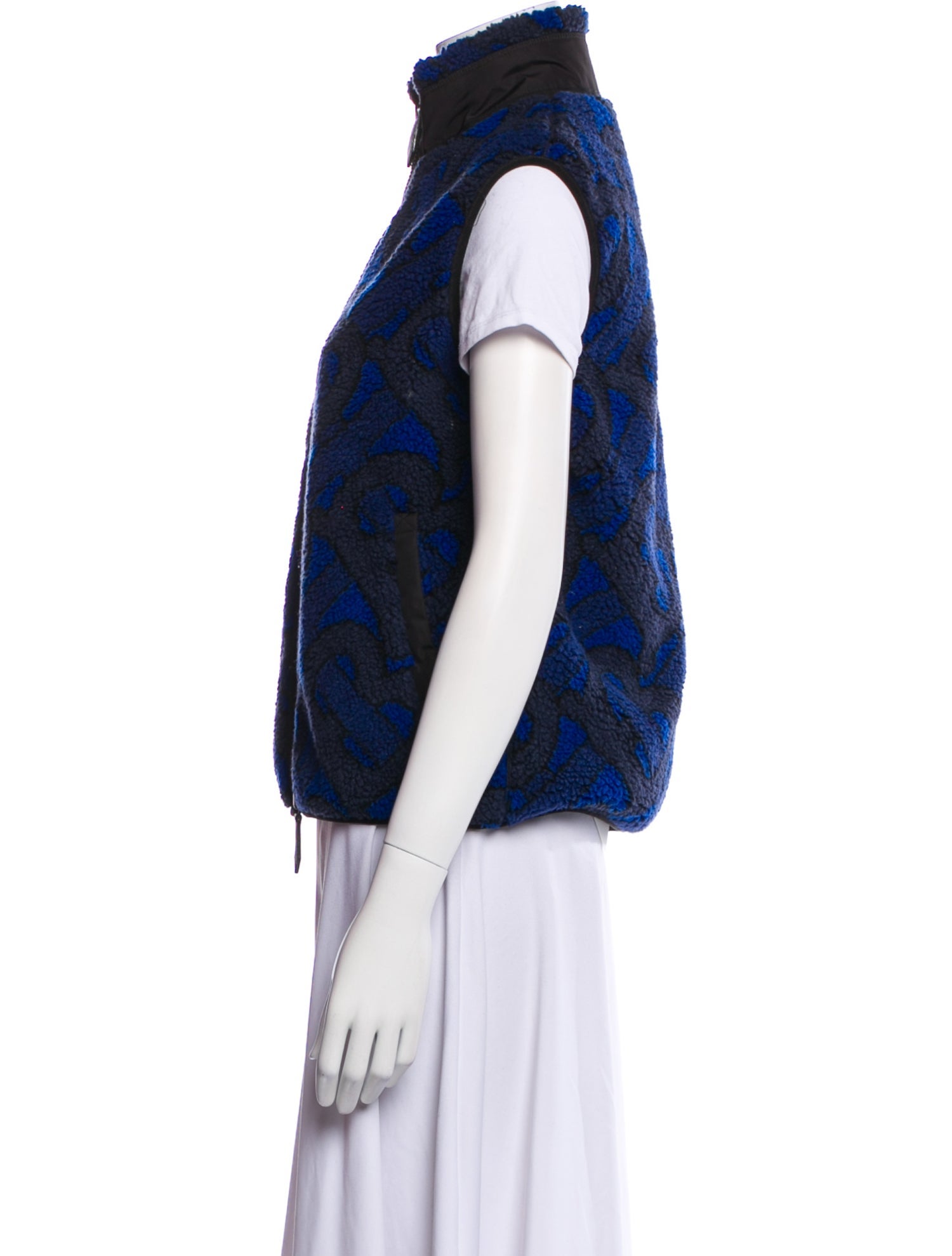 Burberry Faux Fur Printed Vest