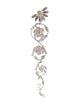 Burberry Crystal Half-Daisy Drop Earrings